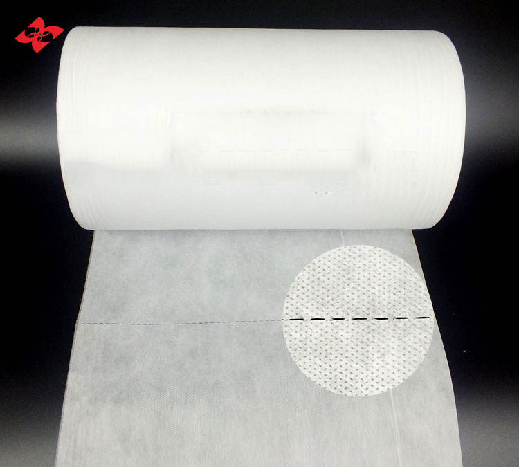 Rollos de tela desechable para sábanas Henghua precortados de 25-50 GSM, de polipropileno no tejido spunbond.