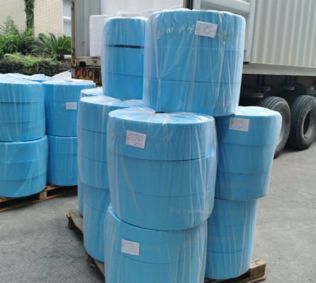 Tela no tejida spunbond de polipropileno azul de 25 g/m² para mascarillas médicas